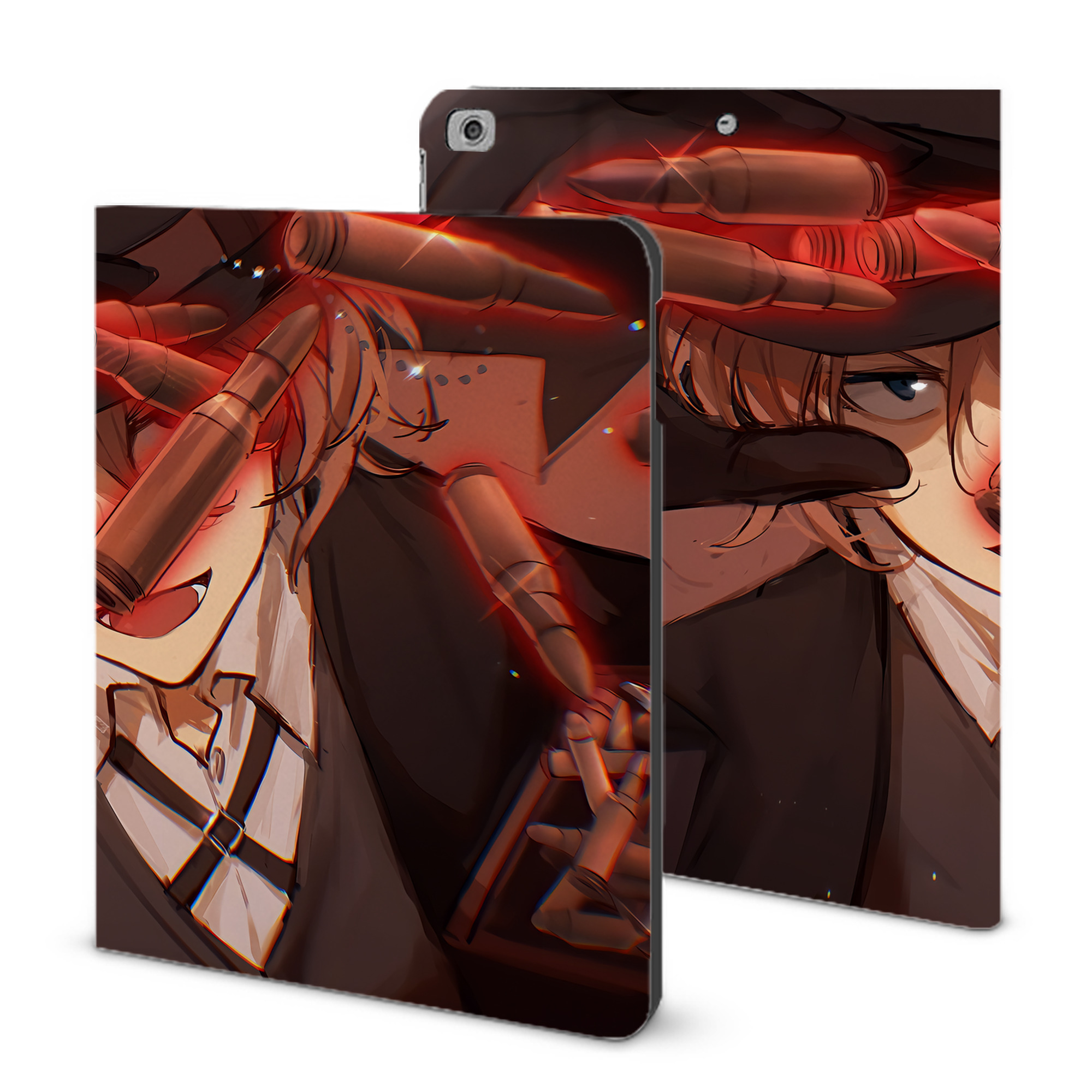 （画像用） 文豪ストレイドッグス Bungo Stray Dogs IPad ケース ブック型 PUレザー TPU 耐衝撃 軽量 薄型 ペン収納なし 全面保護 IPad 各モデル対応